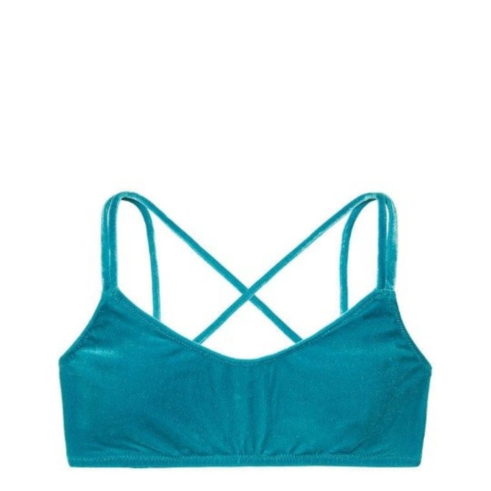 VS PINK Velvet Bikini Scoop Top Large